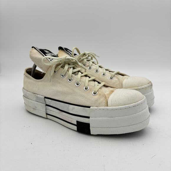 Converse DRKSHDW DBL DRKSTAR Ox Rick Owens Platform Shoes Men's 11 - Picture 1 of 16